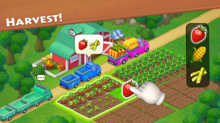 Farm és városrész együtt a Township játékban